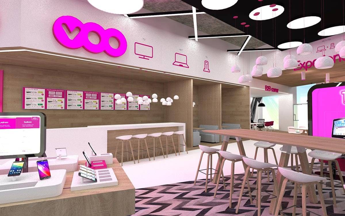 Un plateau ouvert pour équipes mixtes · aménagement de bureaux à Bruxelles